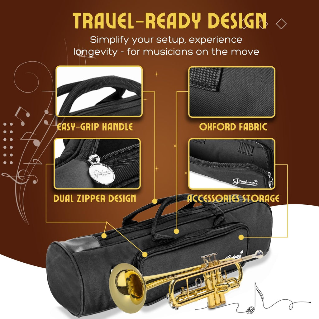 Cotton Padded Black Trumpet Bag with Adjustable Shoulder Strap N329
