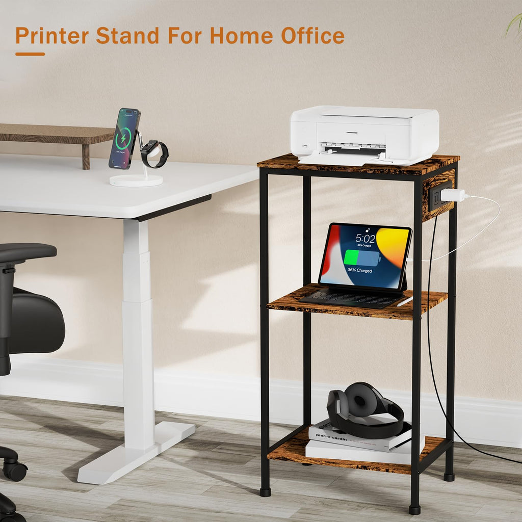 Tall End Table with Charging Station J461