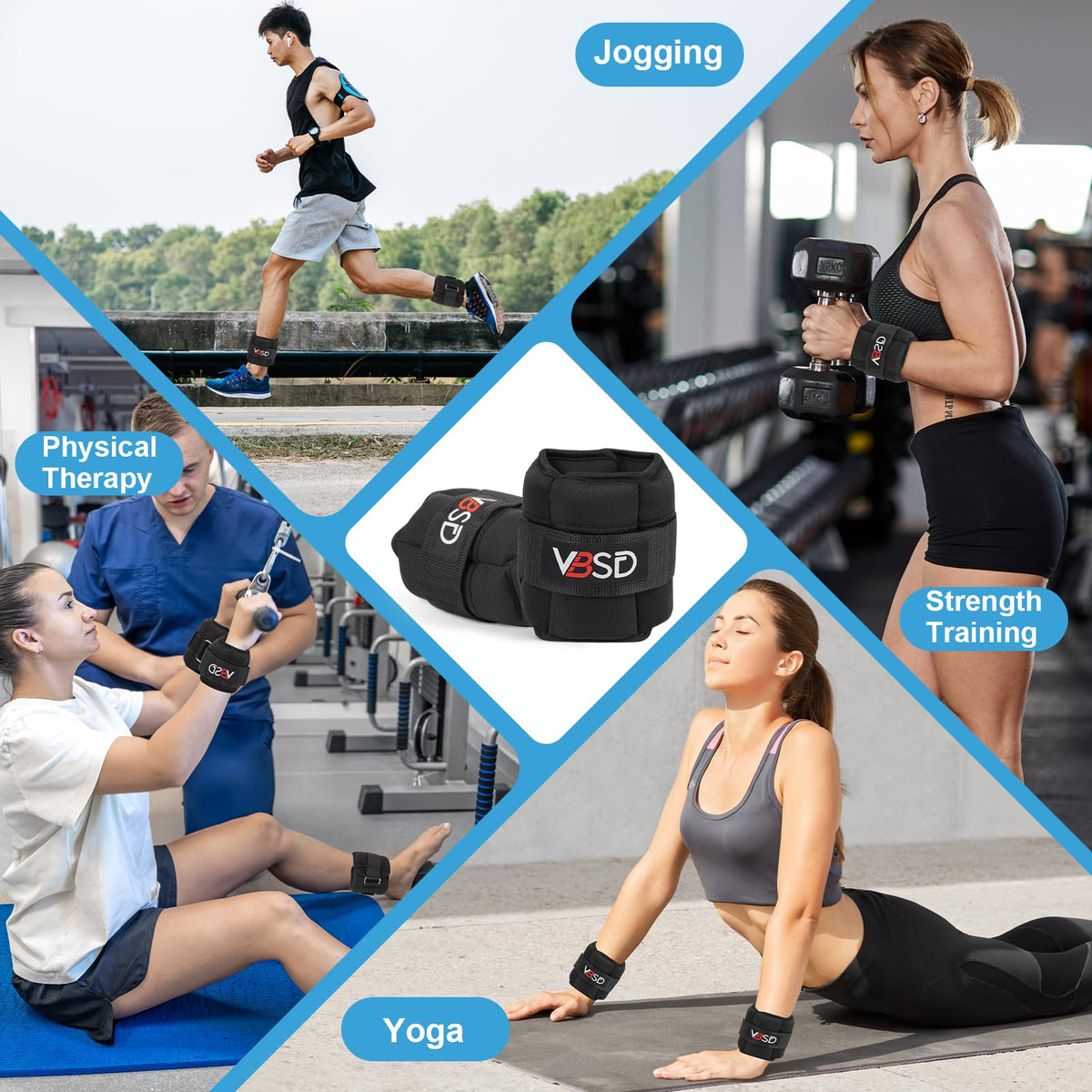 Adjustable 10lb Ankle Weights Q1679