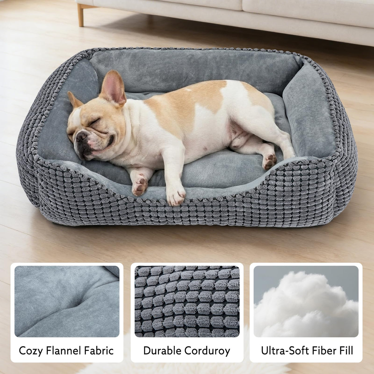 Rectangle Washable Calming Dog Bed S258540