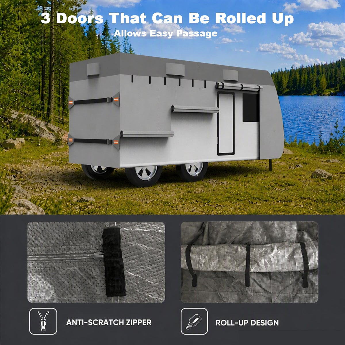 14-16ft 7 Layers Heavy Duty Waterproof Camper Cover T76681