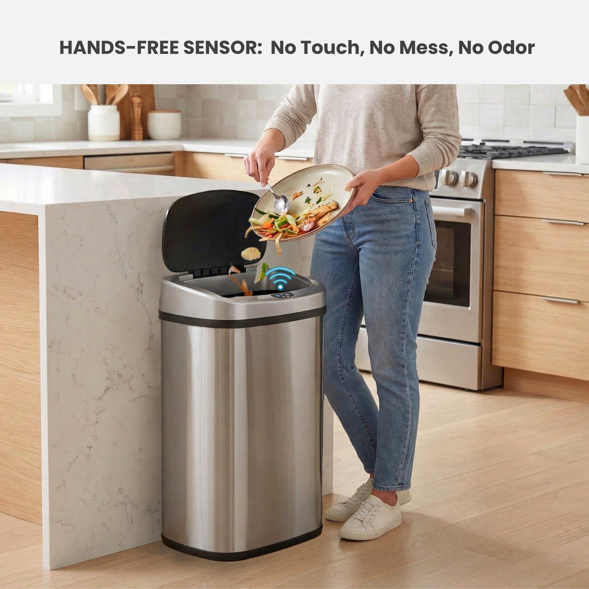 13 G Stainless Steel Sensor Trash Can Y394389