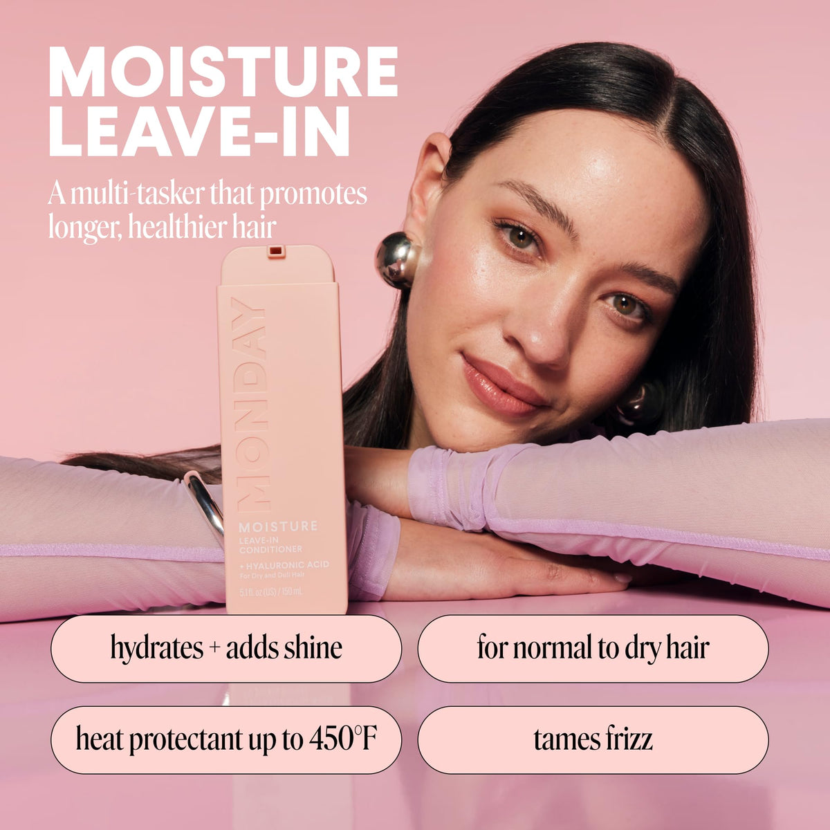 Moisture Shampoo + Conditioner Set 2 Pack 27oz + Leave-in Conditioner 5 Oz Dual Pack L477