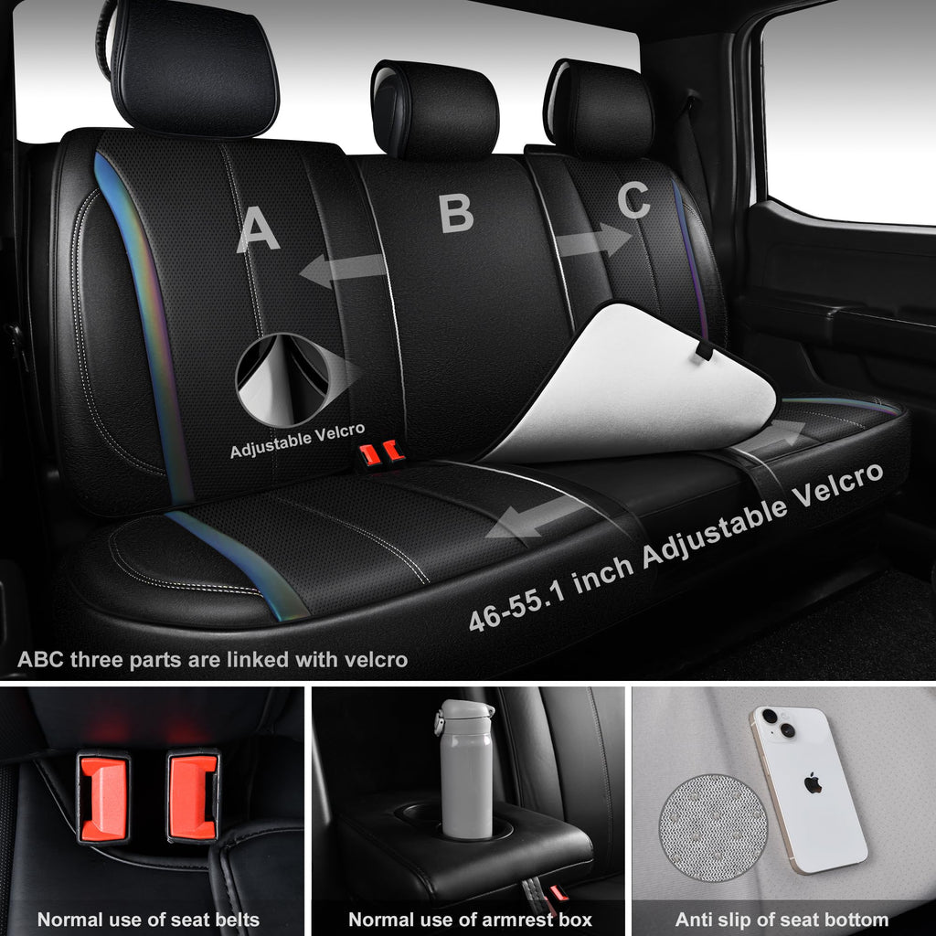 Nappa Leather Car Seat Covers 5 Seats Full Set A404896