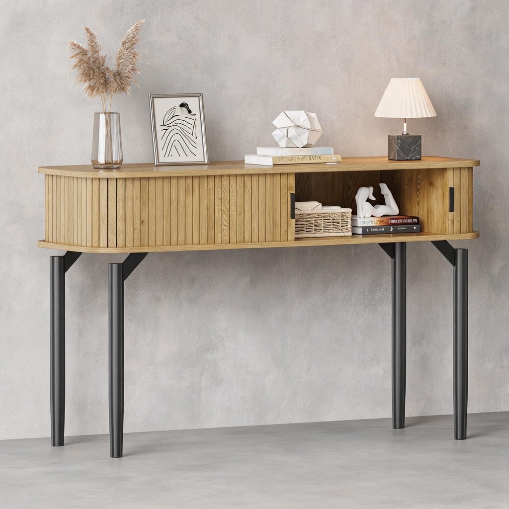 47 in Fluted Console Table with Storage G670019