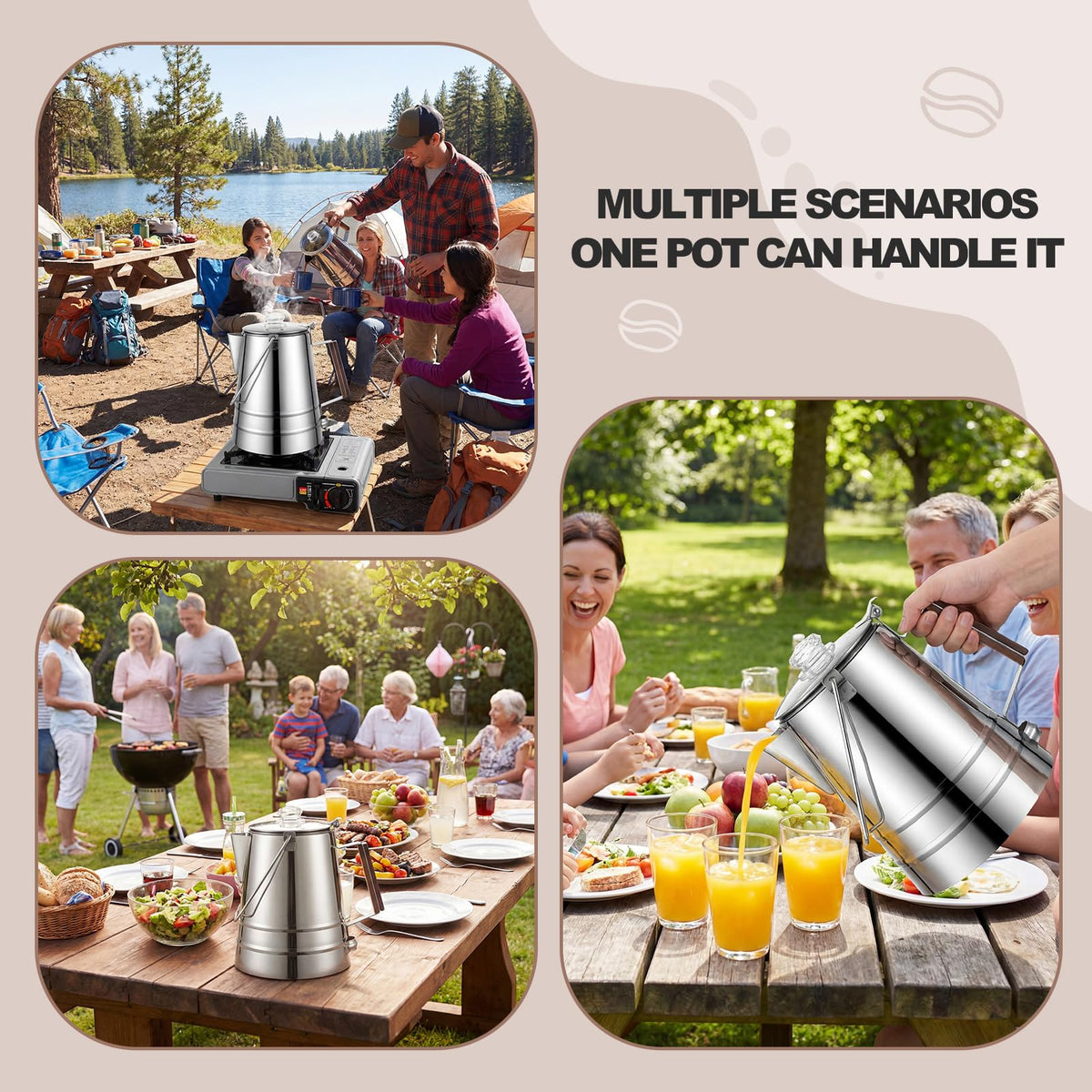 28 Cup Stainless Steel Percolator Coffee Pot N87636