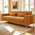 Oversized Velvet Sofa with Armrest and Removable Cushions H318667