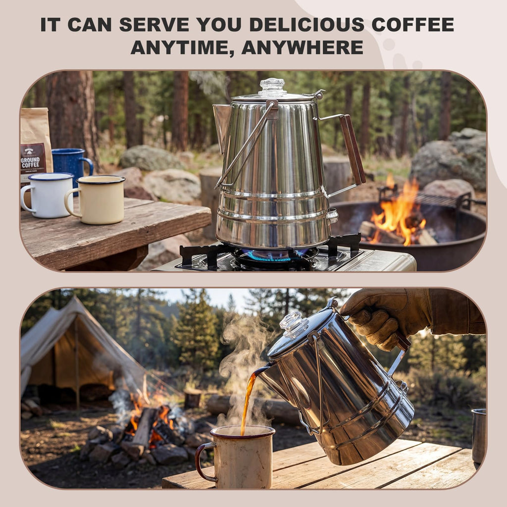 28 Cup Stainless Steel Percolator Coffee Pot N87636