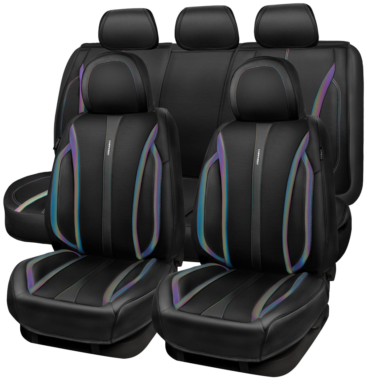 Nappa Leather Car Seat Covers 5 Seats Full Set A404896