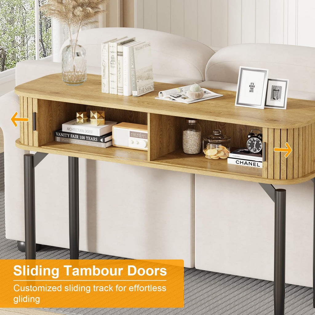 47 in Fluted Console Table with Storage G670019