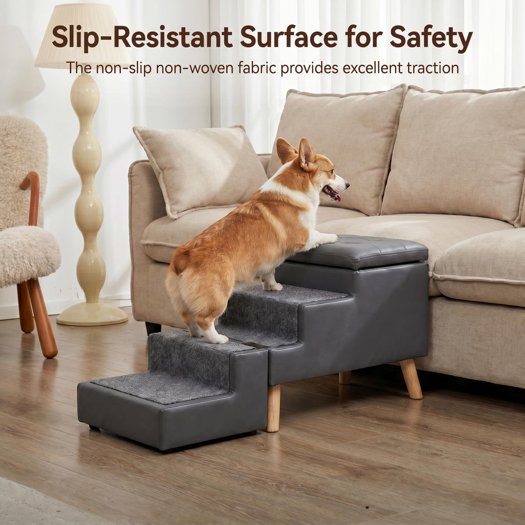 Leather Dog Stairs N322608