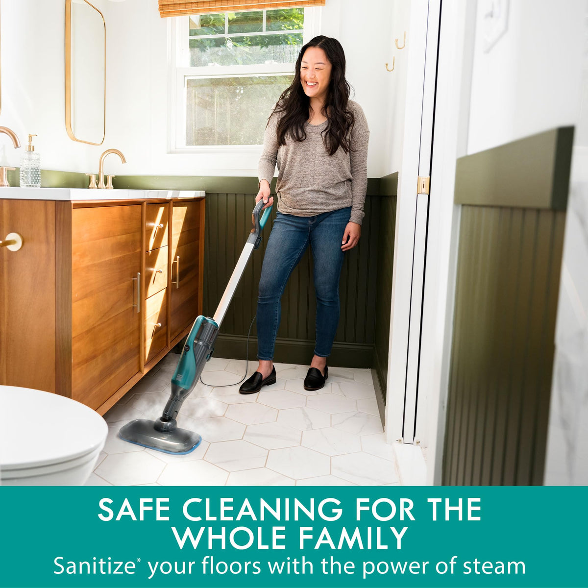 2-in-1 Steam Mop Hard Floor Cleaner J721