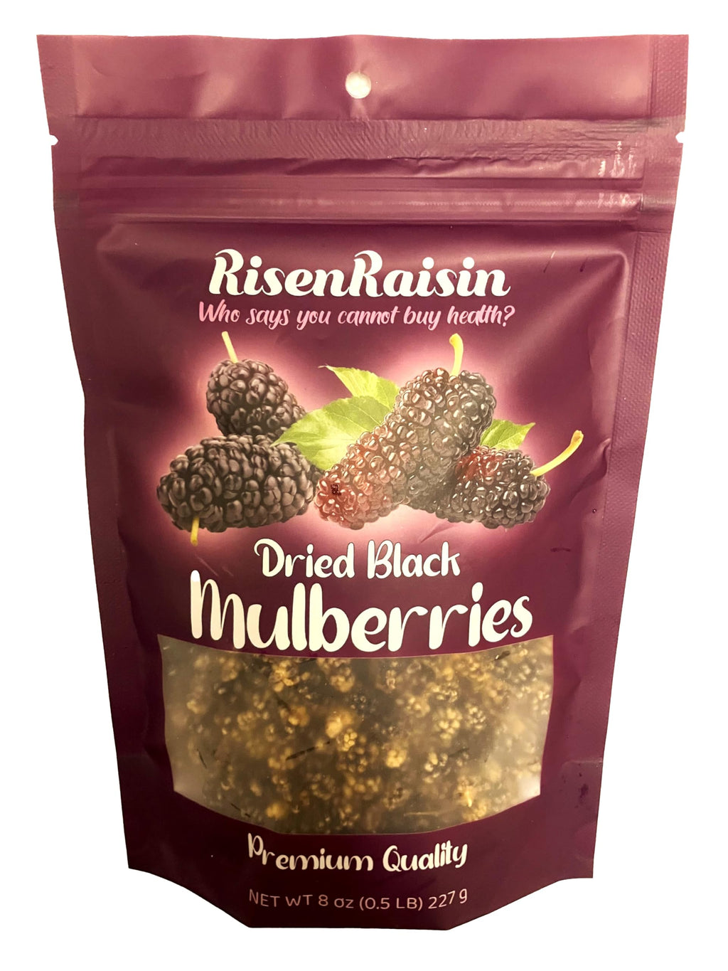 Dried Black Mulberries 8 oz No Sugar Added N60098