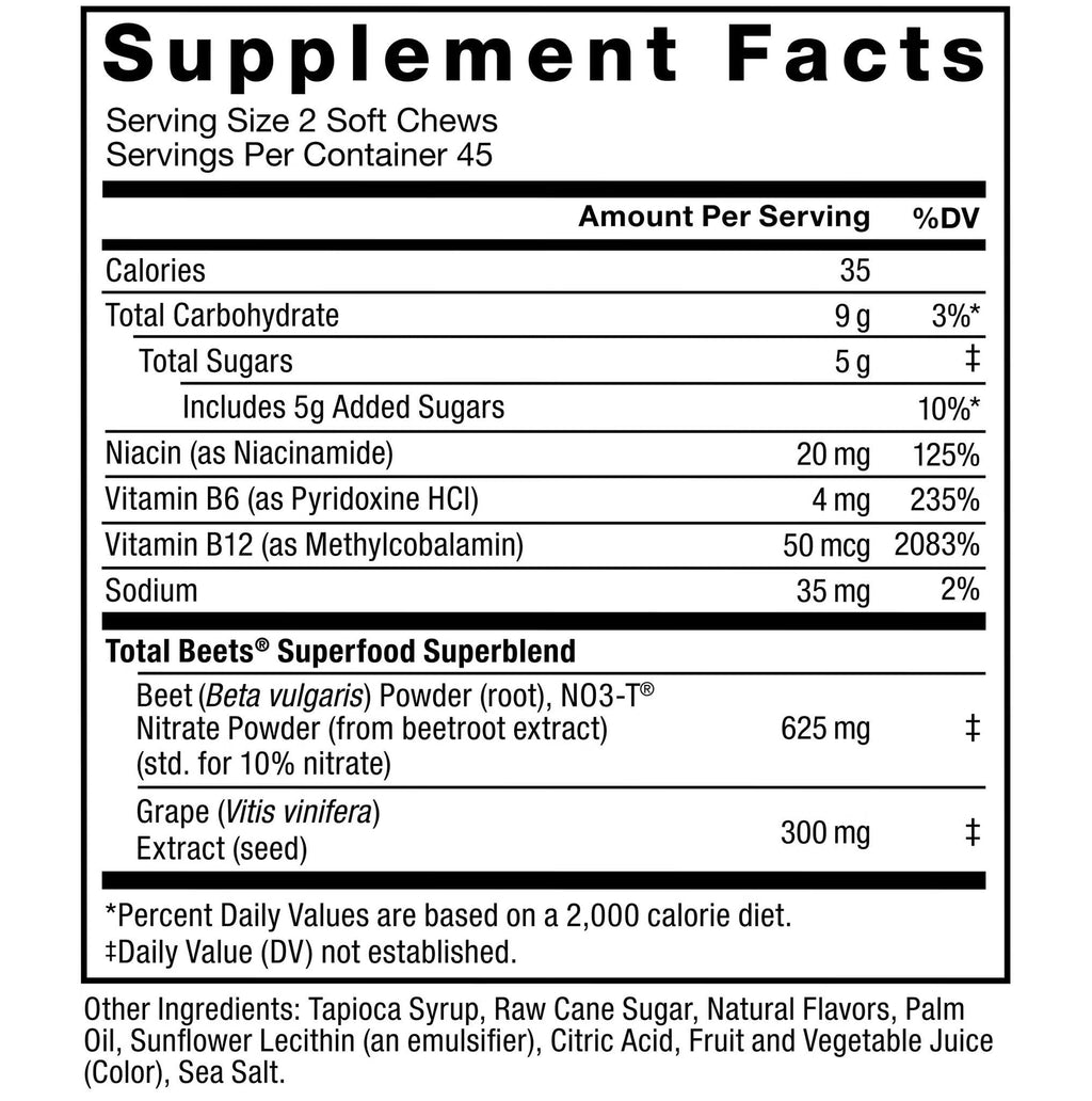 Berry Flavor 90 Count 2 Pack Soft Chew Dietary Supplement B2612