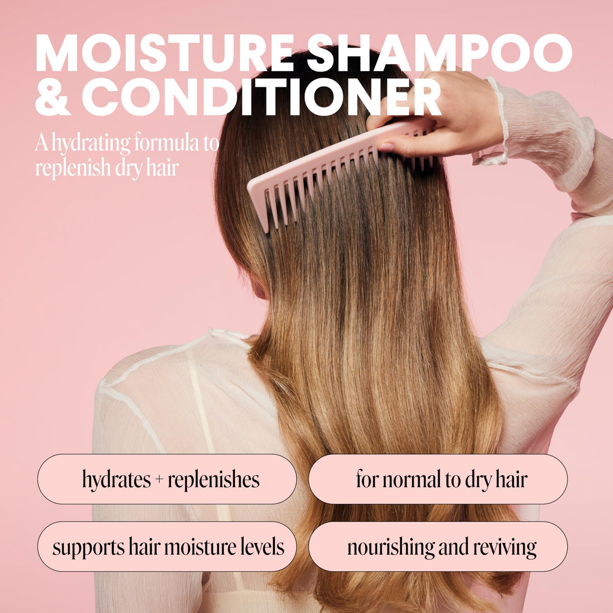 Moisture Shampoo + Conditioner Set 2 Pack 27oz + Leave-in Conditioner 5 Oz Dual Pack L477