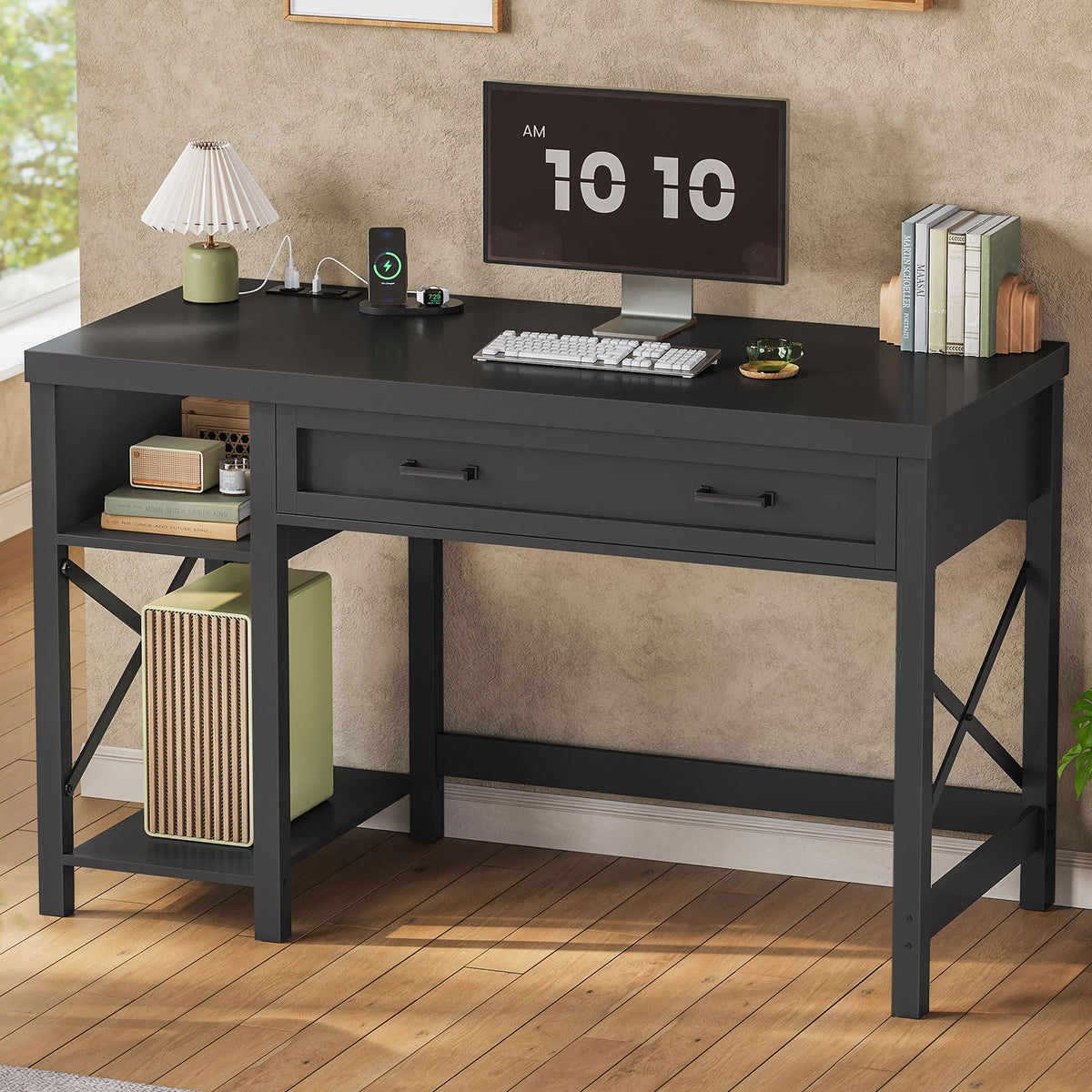 40" Farmhouse Small Desk with Drawers L331337