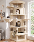 Beige 66inch Corner Cat Tree Tower Z10370