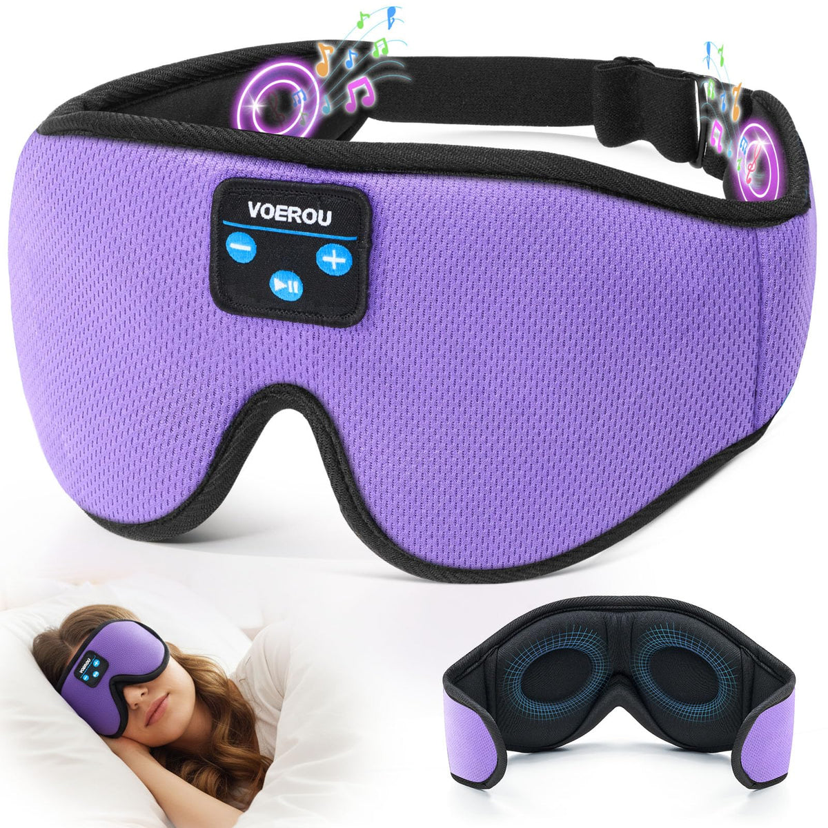 Bluetooth 3D Sleep Mask with Headphones I5205