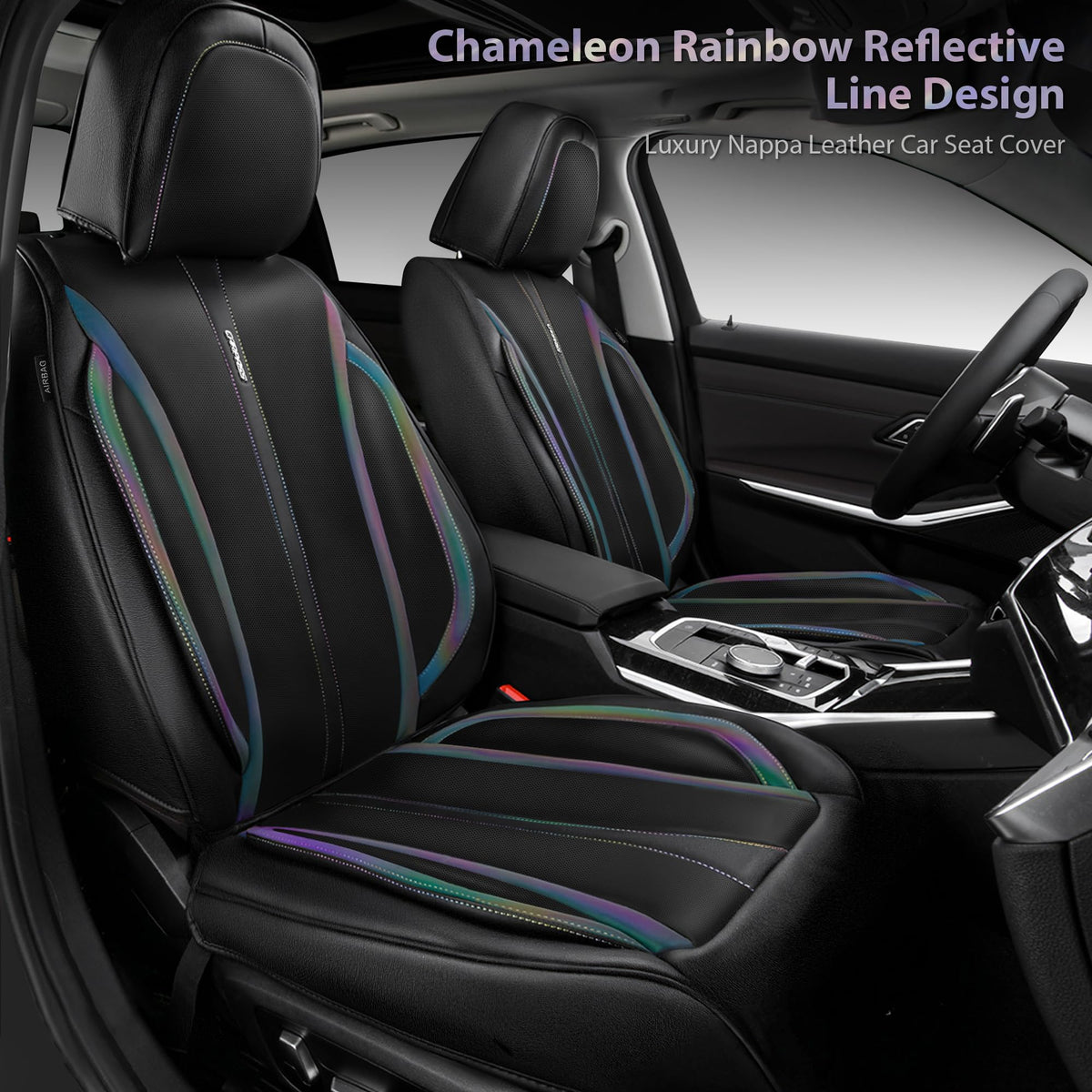 Nappa Leather Car Seat Covers 5 Seats Full Set A404896