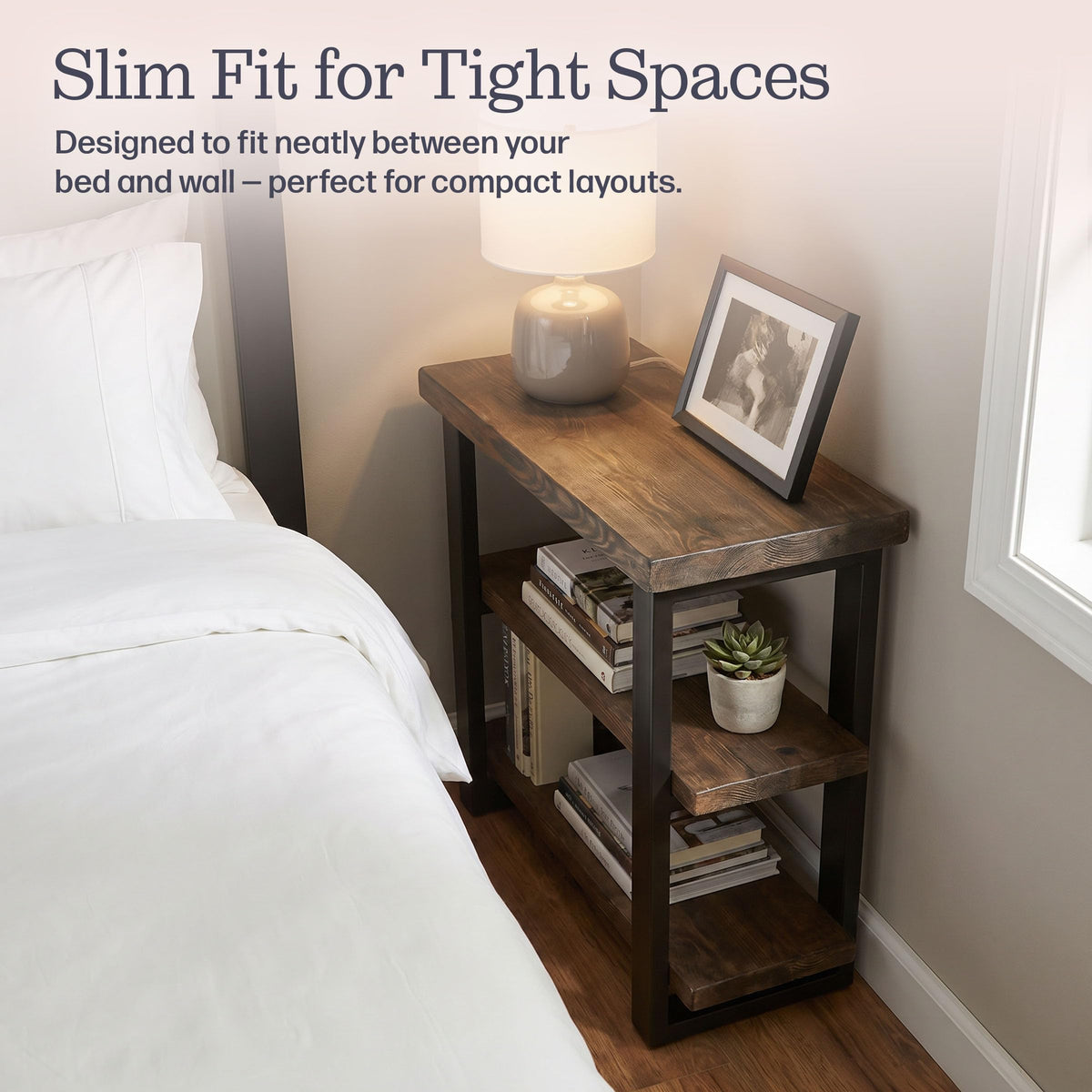 Solid Wood 3-Tier End Table V30606