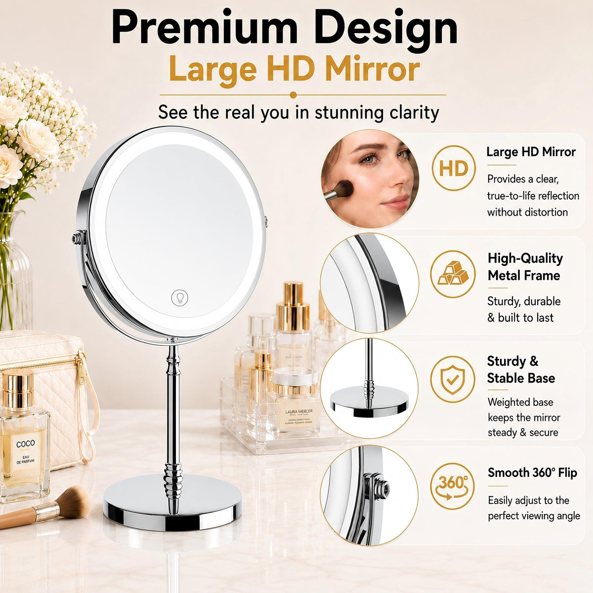 Makeup Mirror with 3 Lights R42897