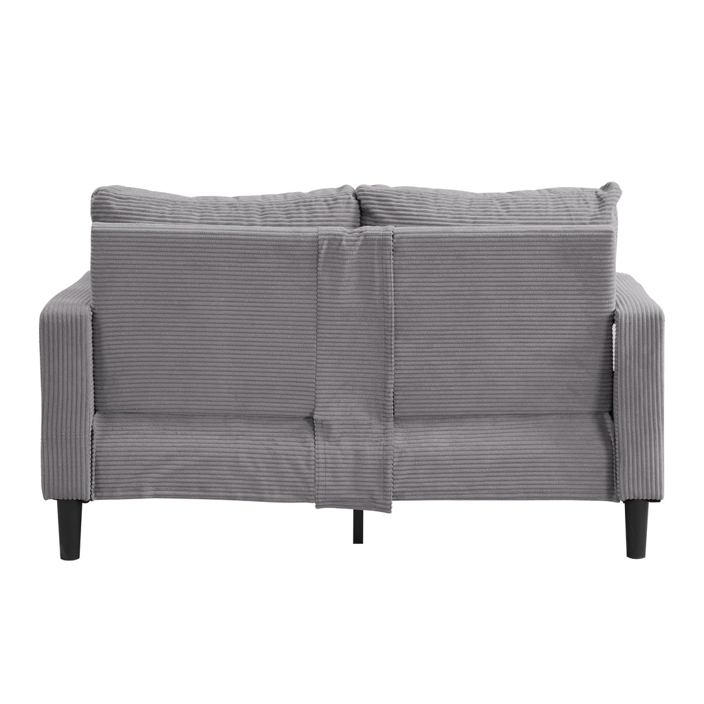 Small Space Saving Light Gray 2-Seat Upholstered Sofa L2113