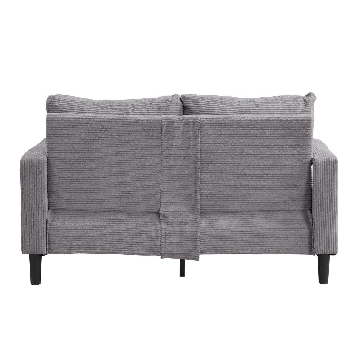 Small Space Saving Light Gray 2-Seat Upholstered Sofa L2113