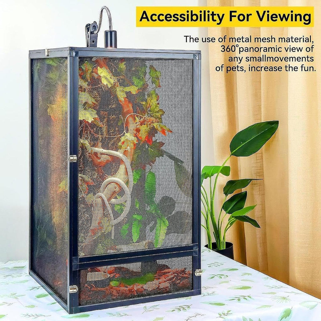 Aluminum Reptile Terrarium with Screen 45x45x80cm D529773