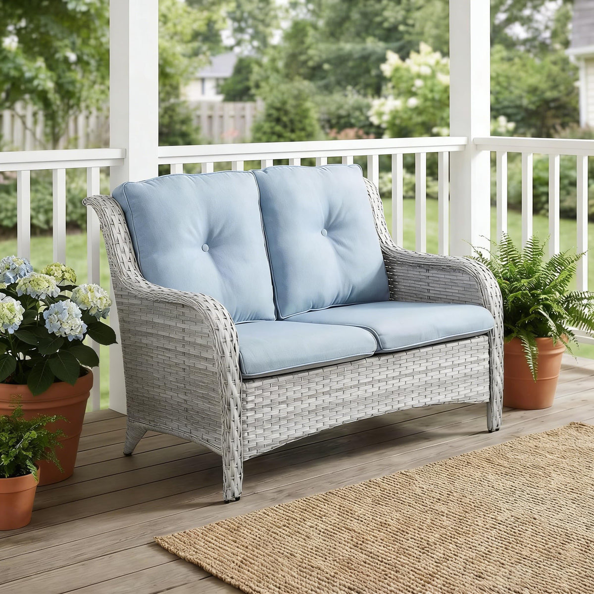 2 Seater Rattan Wicker Outdoor Sofa F7204