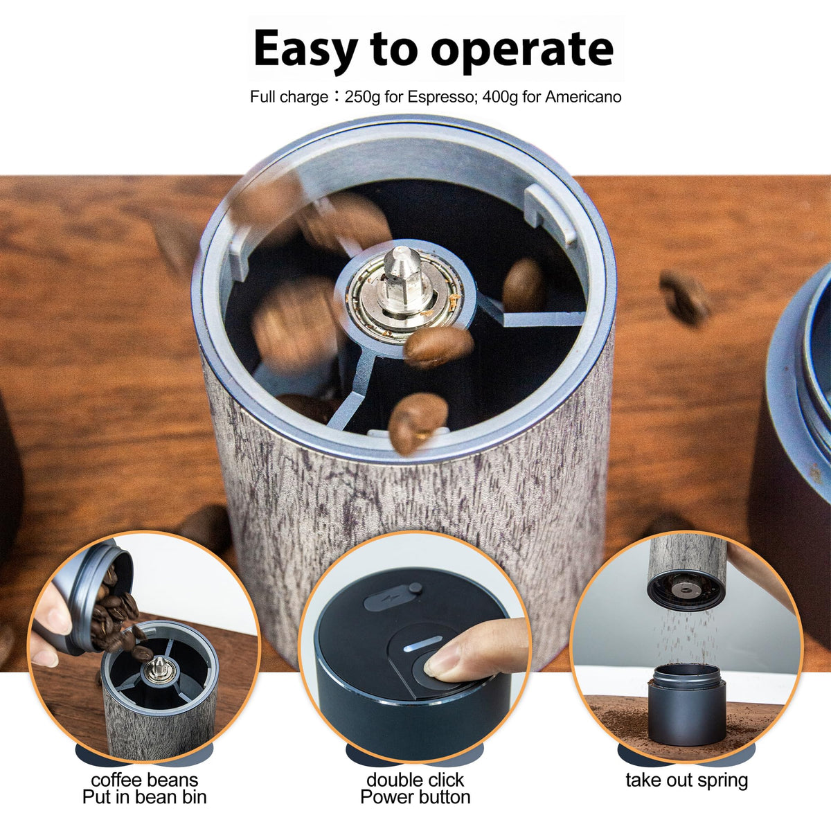 Portable Burr Coffee Grinder T771