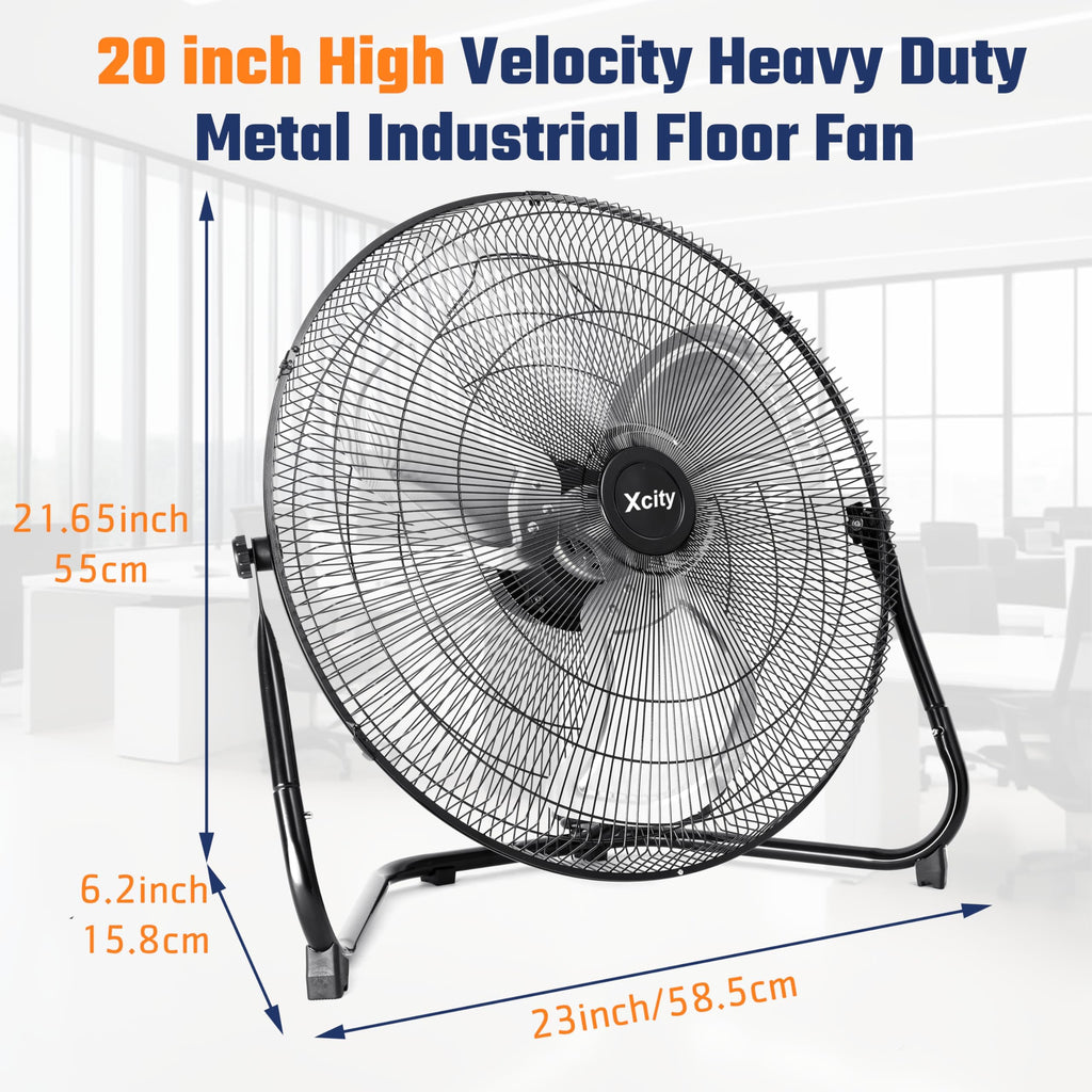 20 Inch 3-speed Metal Floor Fan Z19027