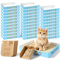 32 Pack Disposable Cat Litter Box with 6 Scoops K6744