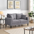 Small Space Saving Light Gray 2-Seat Upholstered Sofa L2113