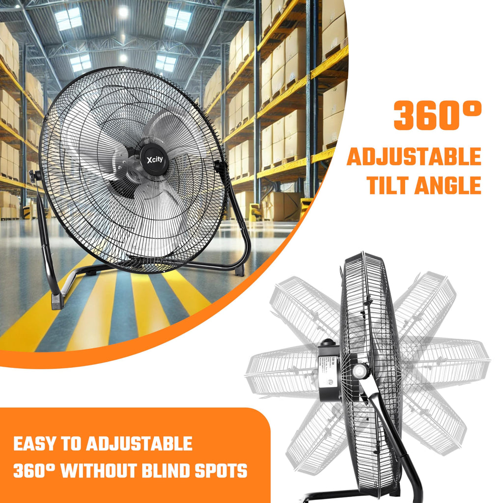 20 Inch 3-speed Metal Floor Fan Z19027