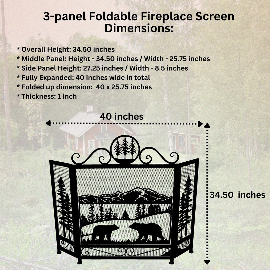 3-Panel Fireplace Screen Y1697