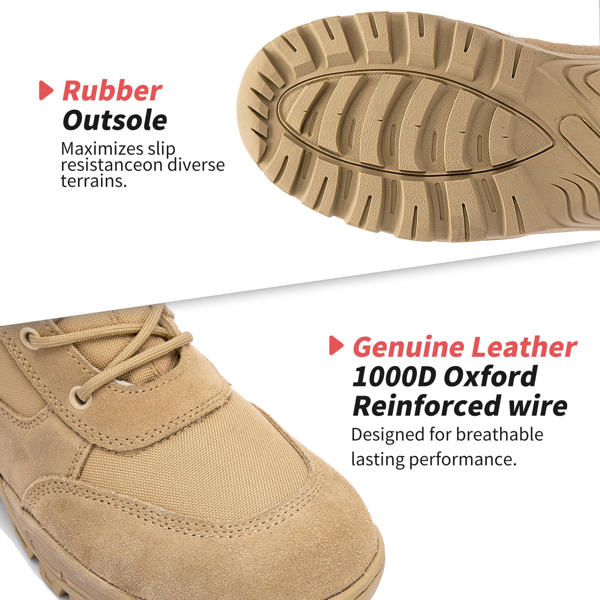 8-Inch Lightweight Tactical Boots with Side Zipper R462626