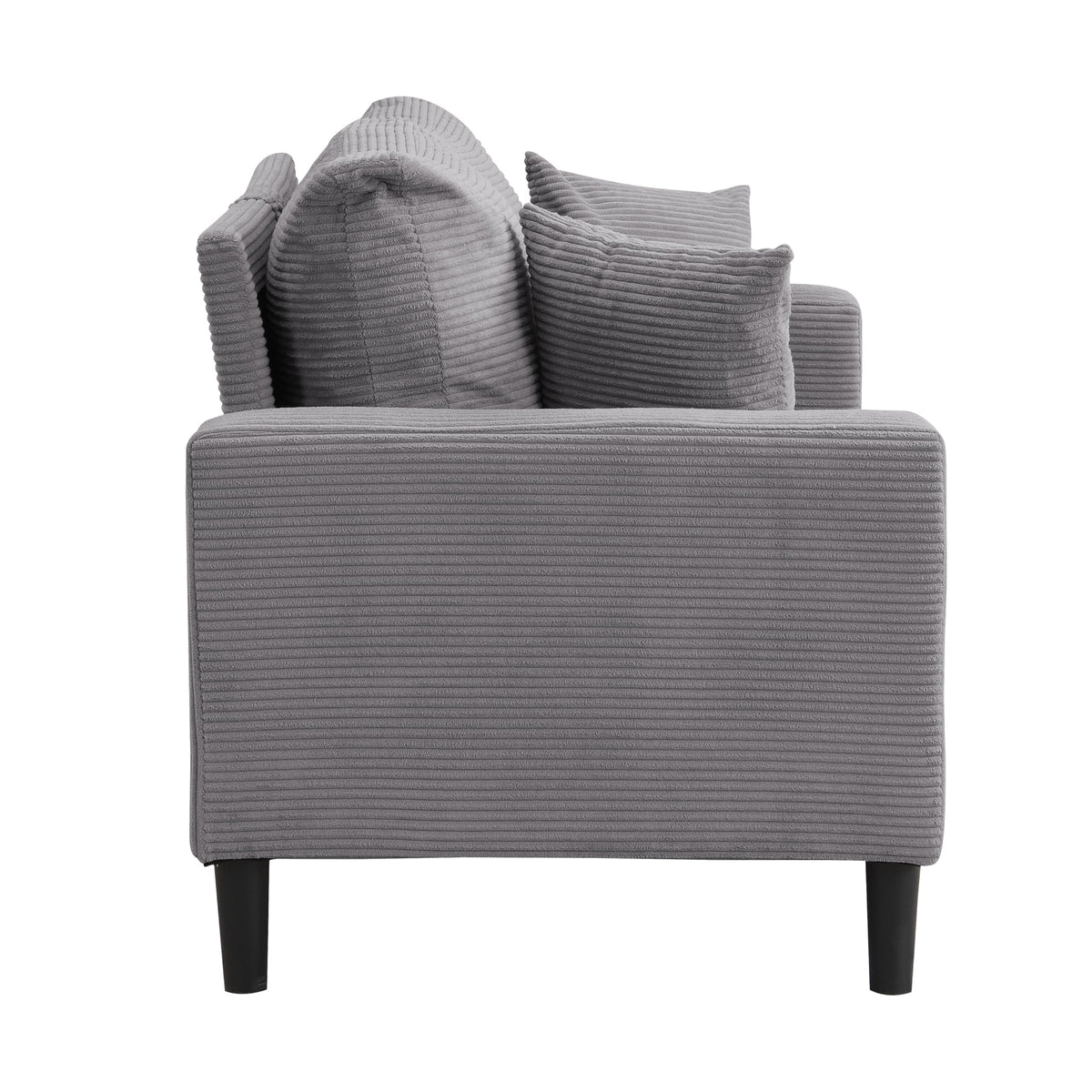 Small Space Saving Light Gray 2-Seat Upholstered Sofa L2113